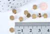 Perle hexagone laiton brut,perle hexagone,fournitures créatives, sans nickel,creation bijoux, perle géométrique,5mm,lot de 20-G616