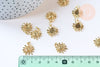 Pendentif soleil laiton doré 18k 16.5, pendentif en cristal pour création bijoux porte bonheur pour femme, l'unité G6238