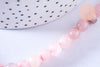 Perle ronde quartz rose 8mm,quartz rose naturel,perle quartz,perle pierre,pierre précieuse,création bijoux,4mm,le fil de 38cm G6719